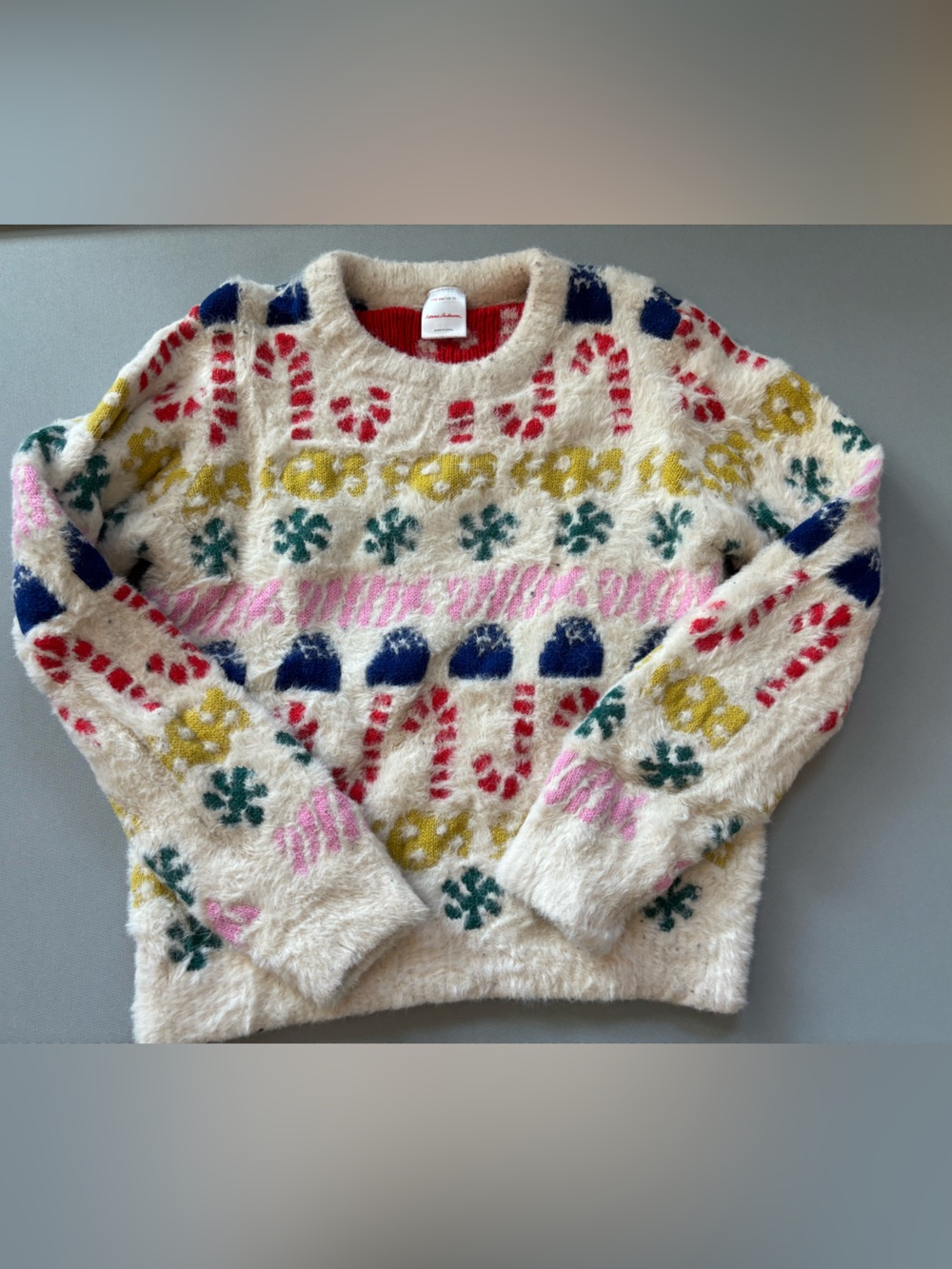 Hanna Andersson Thick Christmas Candy Holiday Sweater Size 10